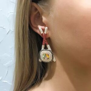 ENAMEL sushi maki Fashion Emoji drop earrings